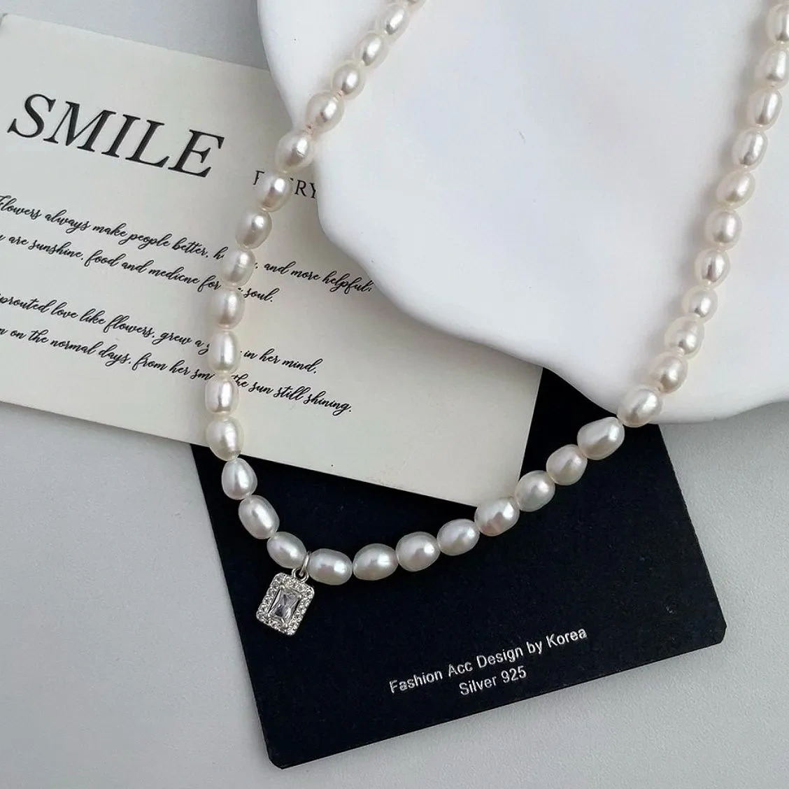 925 Silver Natural Pearl Necklace