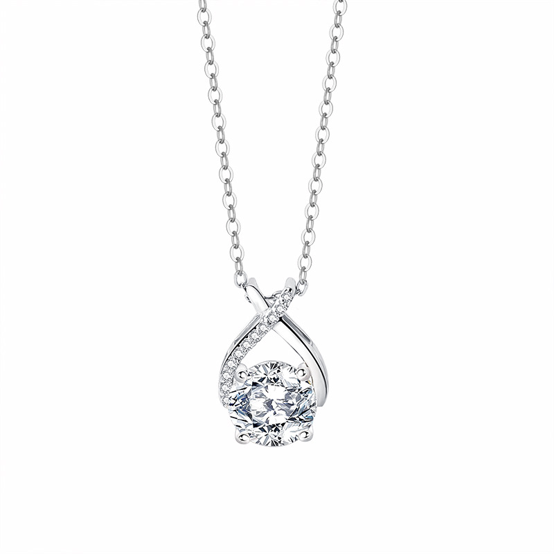 X Cross 1CT Lab Grown Diamond Necklace