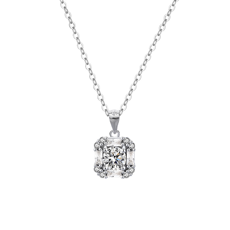 Square 1 CT Laboratory Grown Diamond Necklace