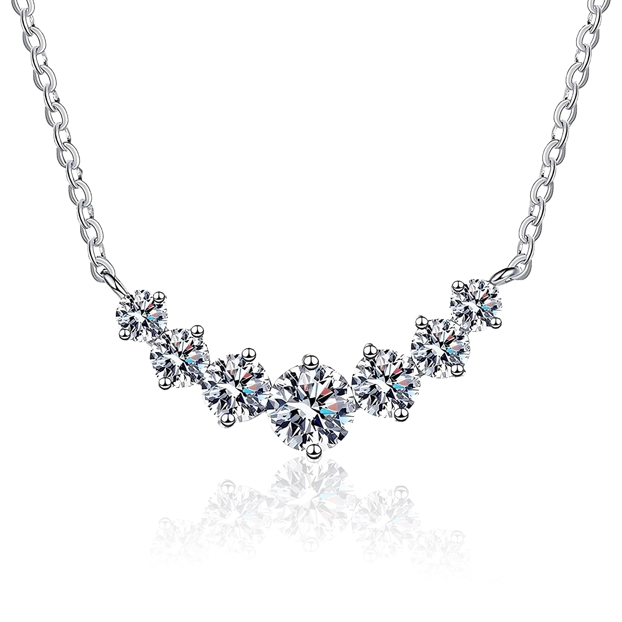 Luxurious 7-Star Lab-Grown Diamond Necklace
