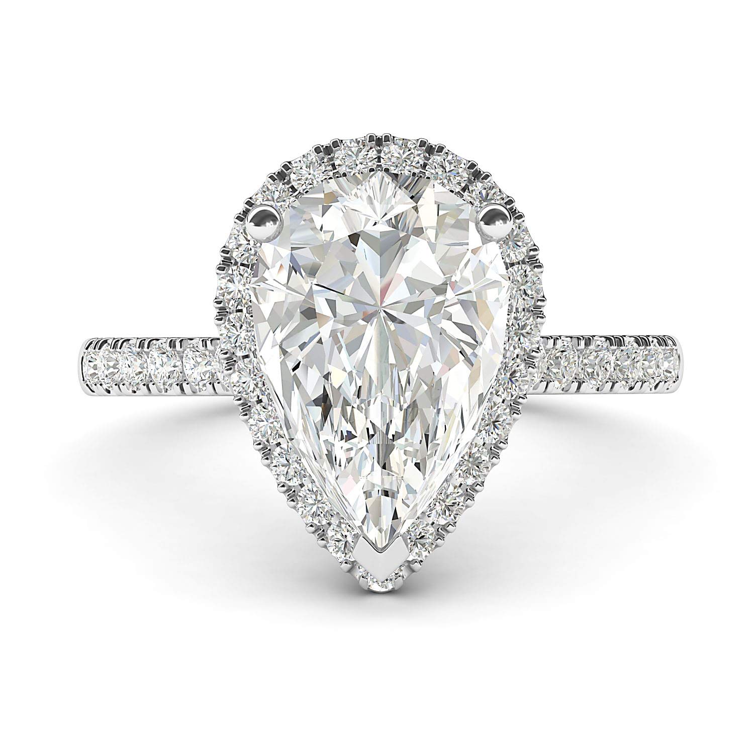 Pear Shape Lab Grown Diamond Engagement Ring