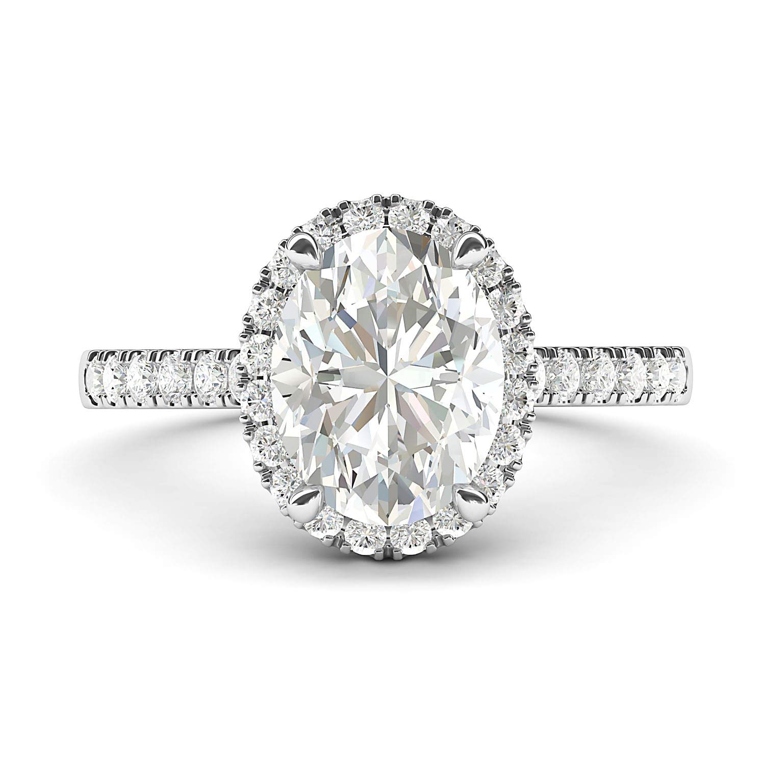 Oval Cut Lab Grown Diamond Promise Bridal Ring