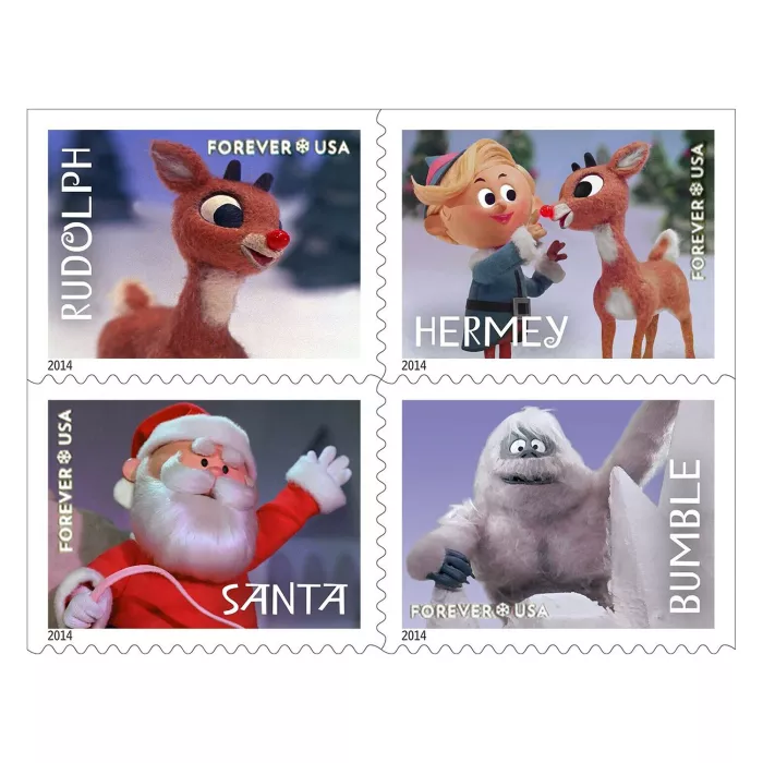 Rudolph The Red-Nosed Reindeer 2014 New Issue USPS Forever Stamps - Book of 20