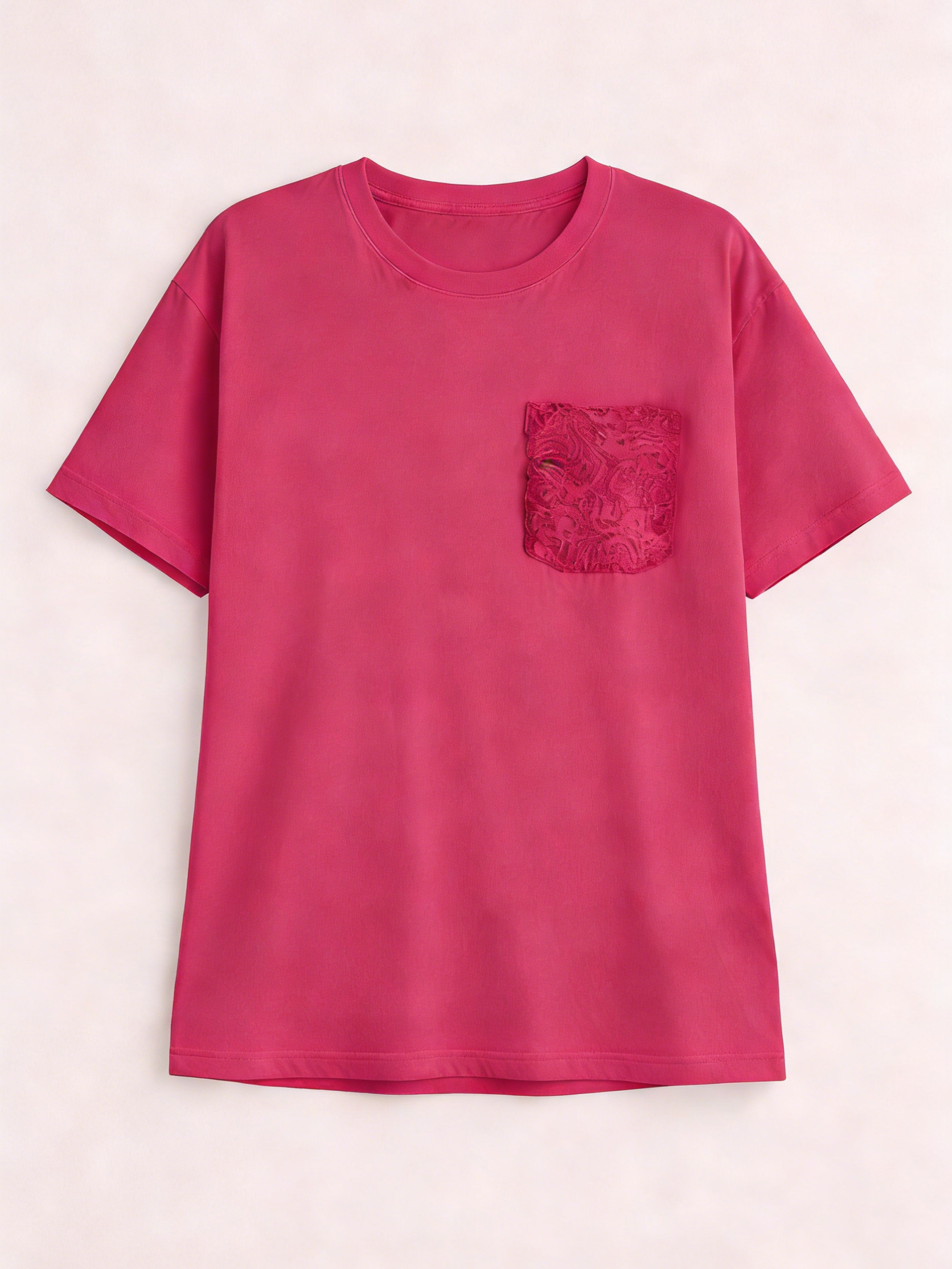 Women's Lace Pocket Versatile T-Shirt