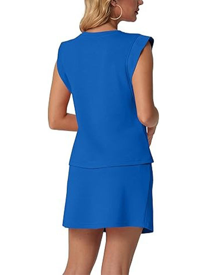 2026 Women's Summer 2 Piece Skort Set