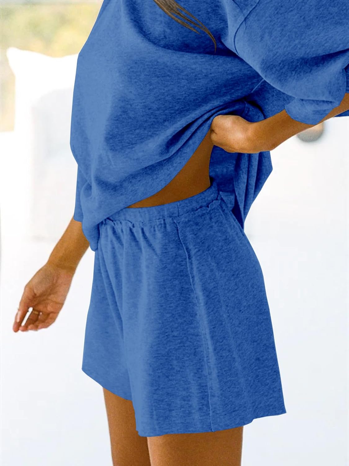 HOT SALE Women's 3/4 Sleeve Tops and Elastic Waist Shorts Lounge Set (Buy 2 Free Shipping)