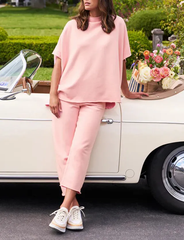 New Casual Batwing Sleeve Pullover Top and Wide Leg Set (Buy 2 Free Shipping)