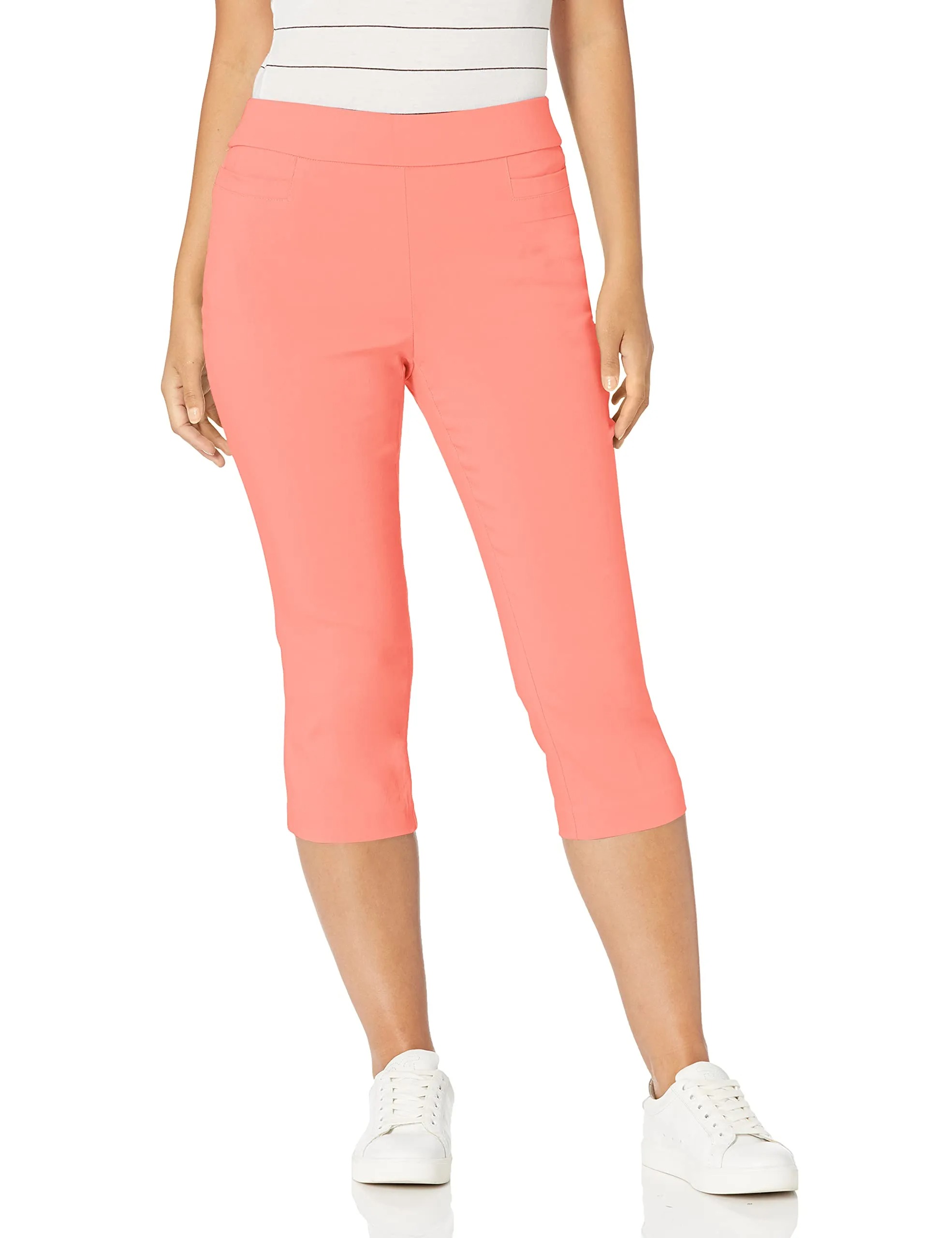 HOT SALE Women's High Waist Pull on Capri L Pocket