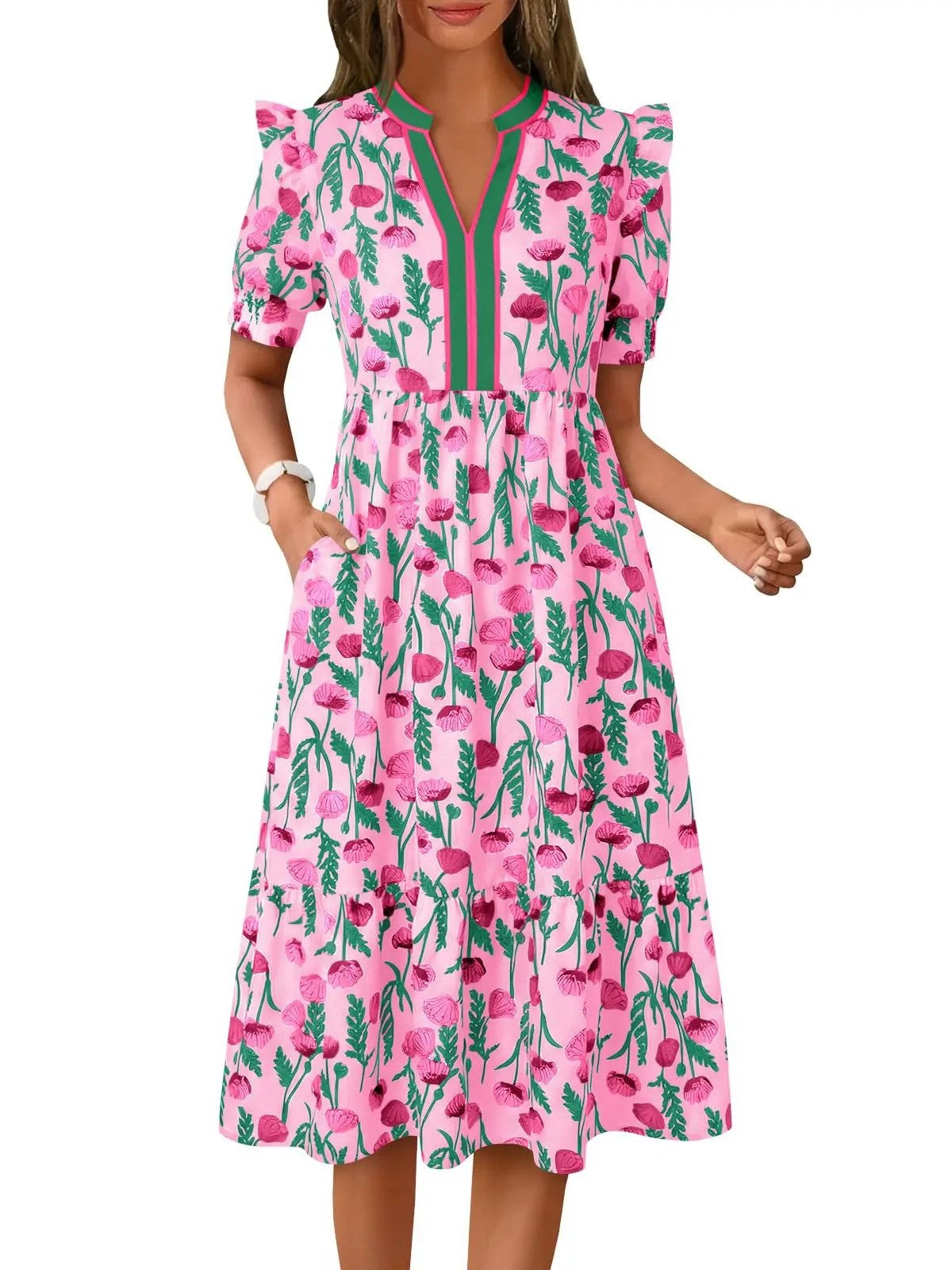 HOT SALE Women's Casual Floral Maxi Dress