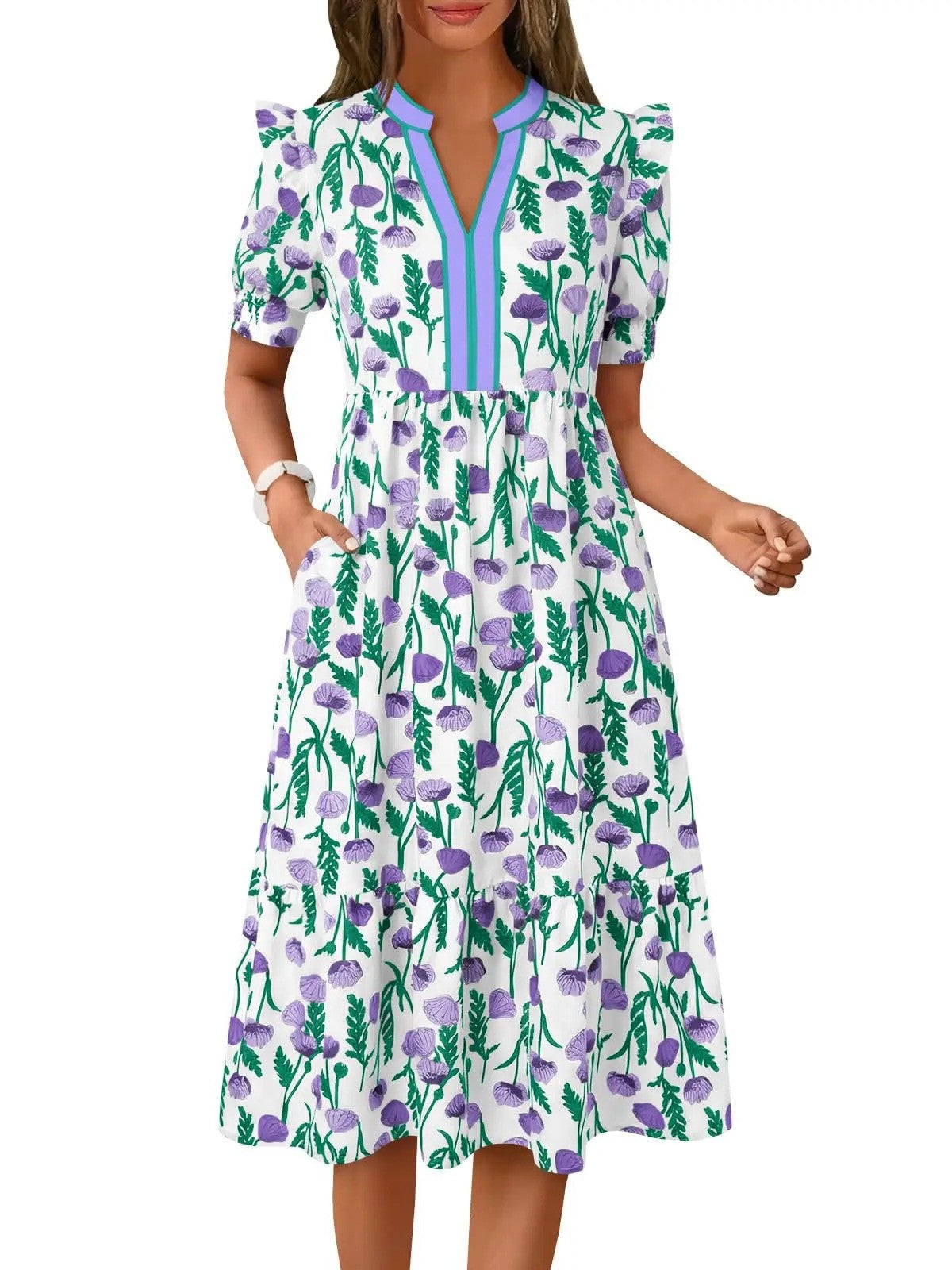 HOT SALE Women's Casual Floral Maxi Dress