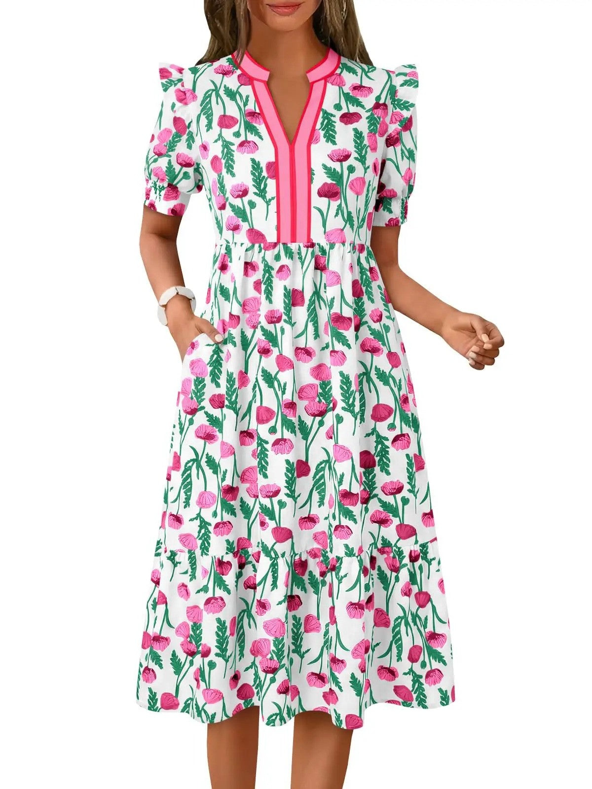 HOT SALE Women's Casual Floral Maxi Dress