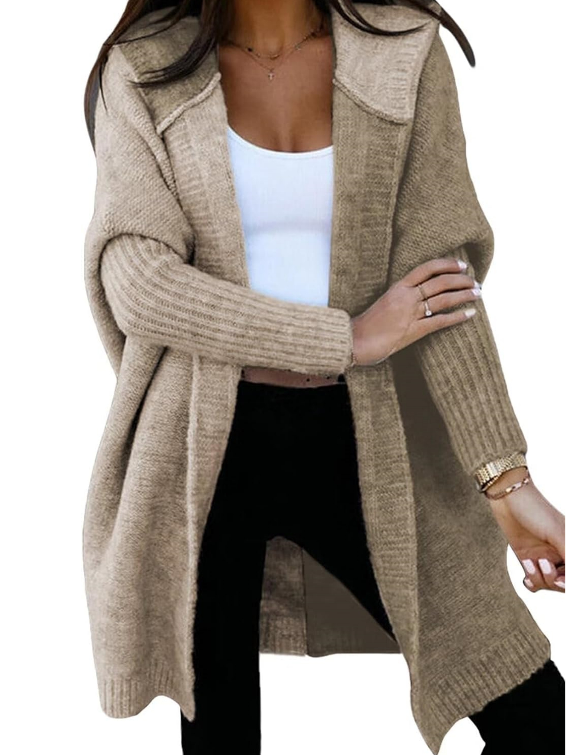 Color Block Hooded Knit Sweater Cardigan Coat (Buy 2 Free Shipping)