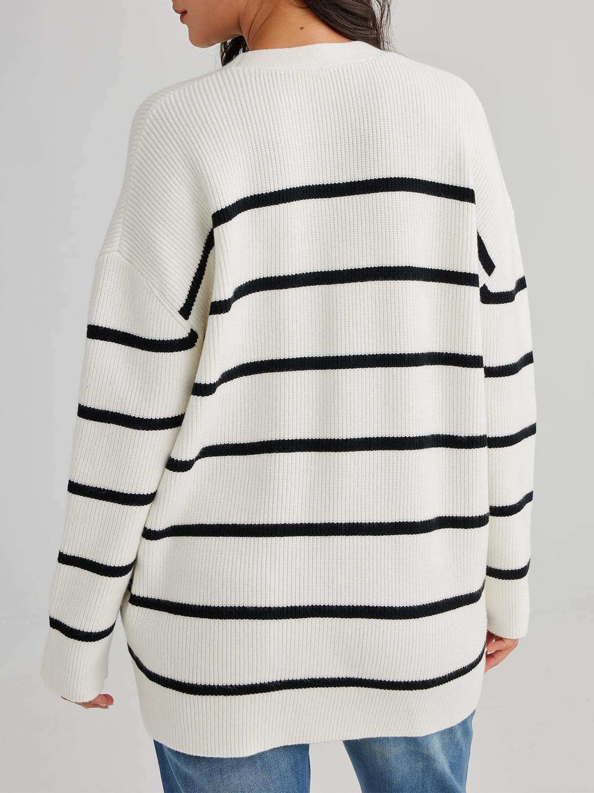 Front Buttoned V-neck Loose Cardigan Sweater (Buy 2 Free Shipping)