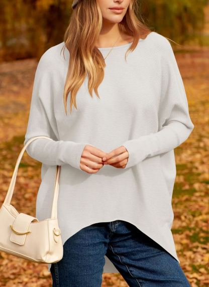 Women's Oversized Dolman Sleeve Knitted Pullover Casual Sweater(Buy 2 Free Shipping)