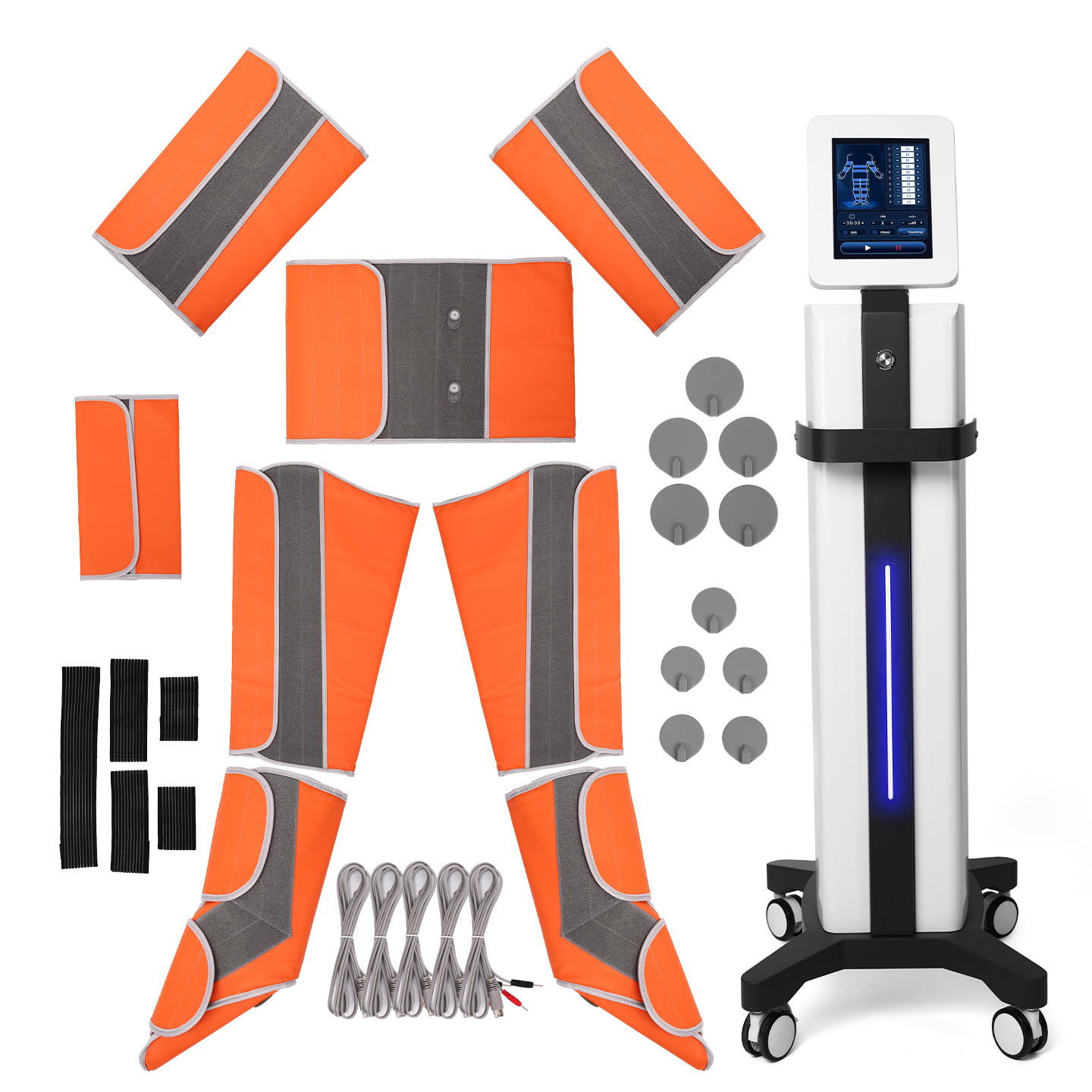3in1 Professional Air Pressure Pressotherapy Infrared Heat EMS Microcurrent Body Sauna Blanket Weight Loss Machine