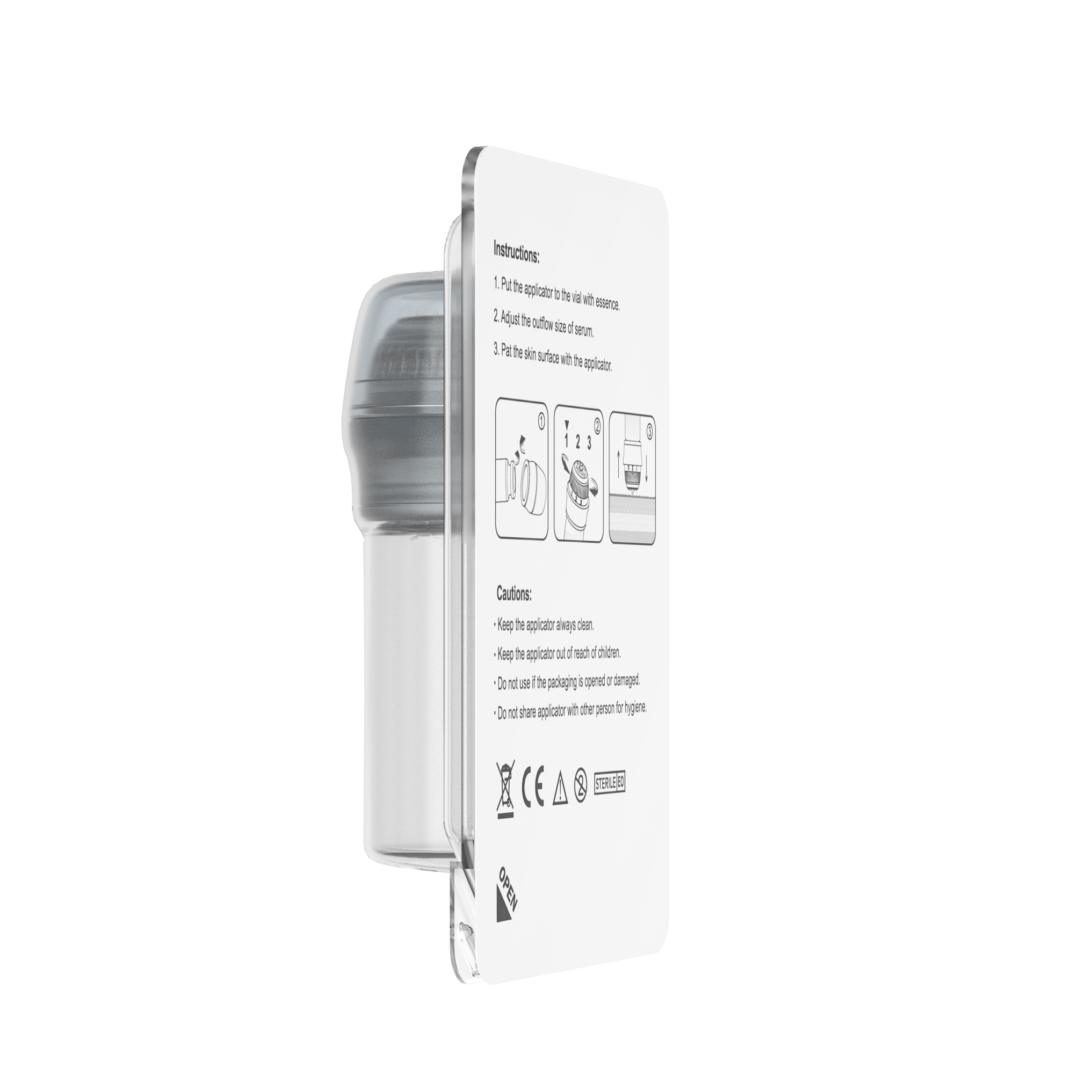 30pins Hydra Stamp Adjustable Applicator 10 ml Capacity for Skin Treatment Micro Infusion