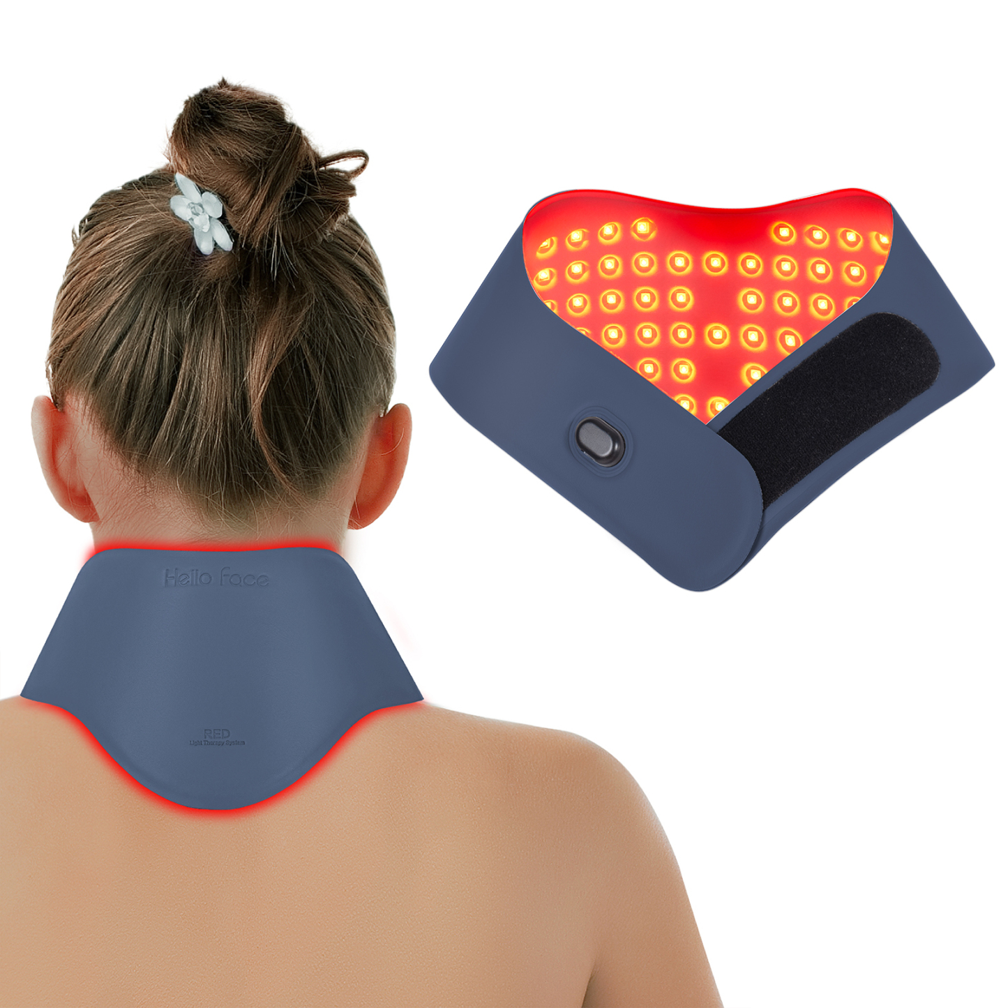 Home Use Beauty Equipment Tri-Chip LED Neck Care Device Red Light Therapy Neck Protector for Muscle Relax Pain Relief