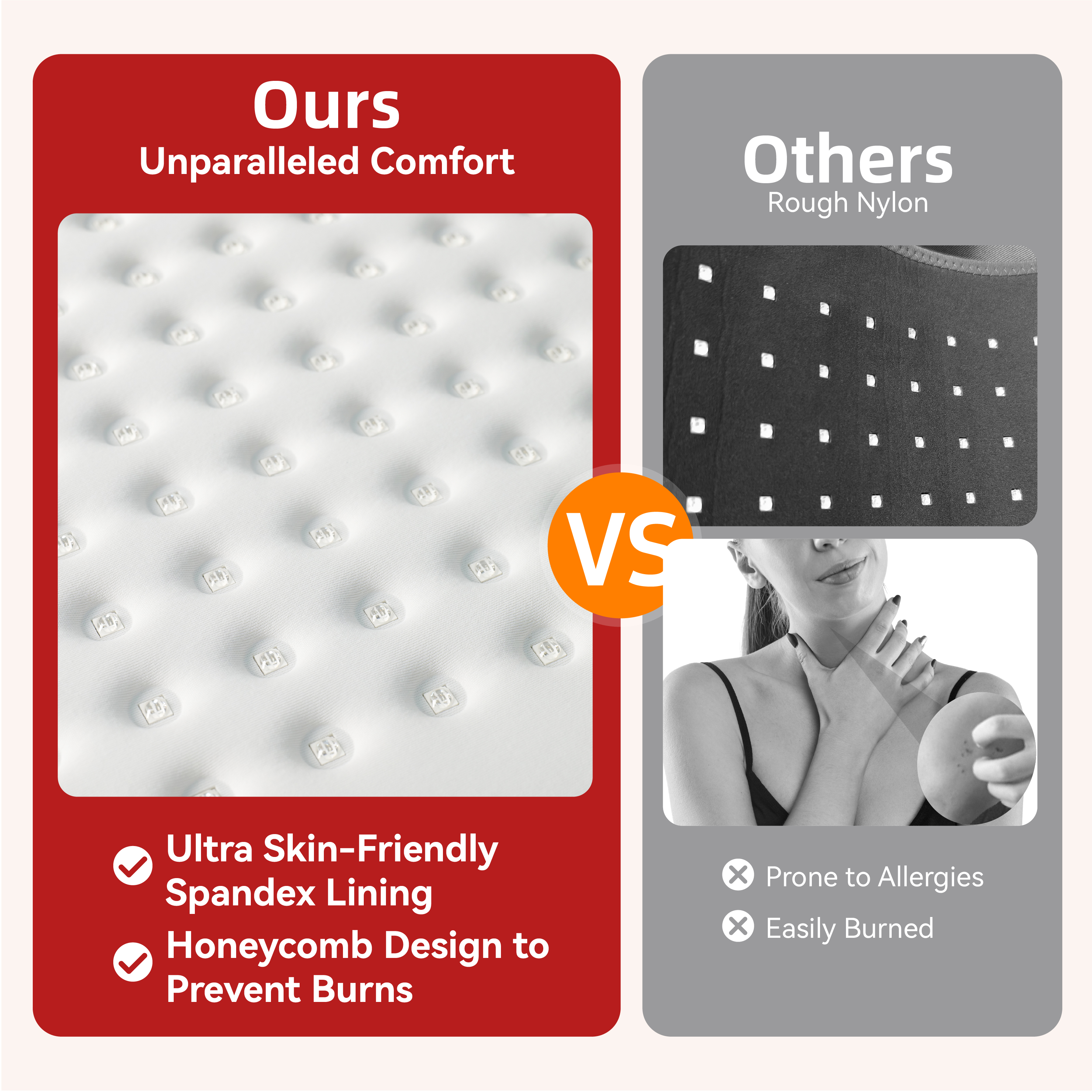 Home Use Beauty Equipment Tri-Chip LED Neck Care Device Red Light Therapy Neck Protector for Muscle Relax Pain Relief