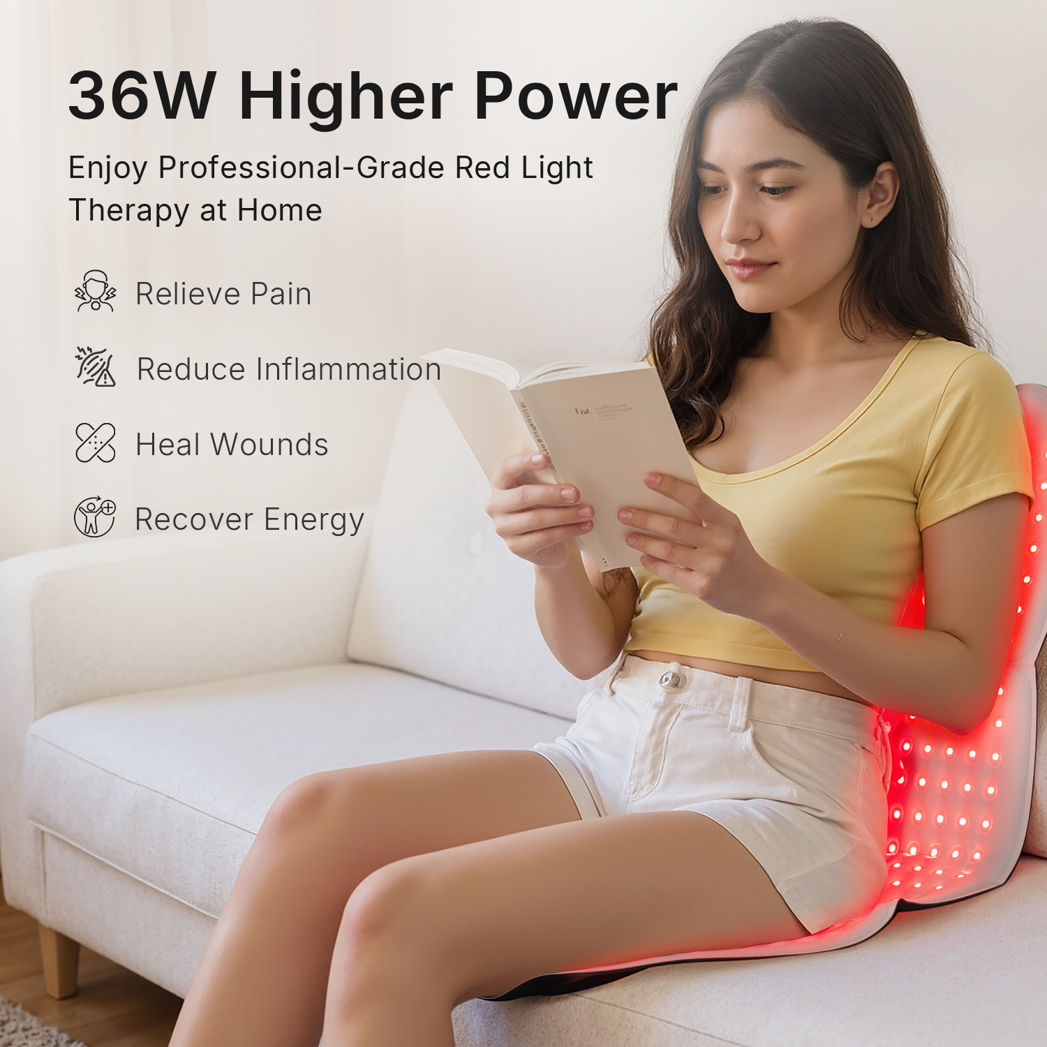Flexible Large Cover Red Light Therapy Pad for Pain Relief Muscle Recovery Home Use Beauty Device