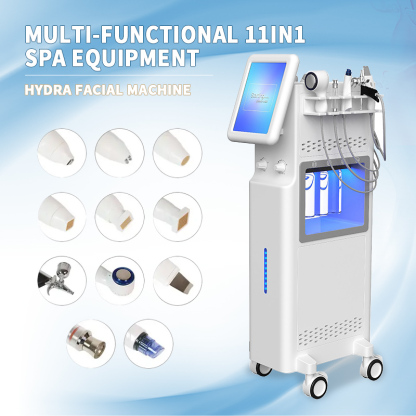 11 in 1 aqua peeling facial fractional rf skin tightening Hydra Derabrasion RF machine