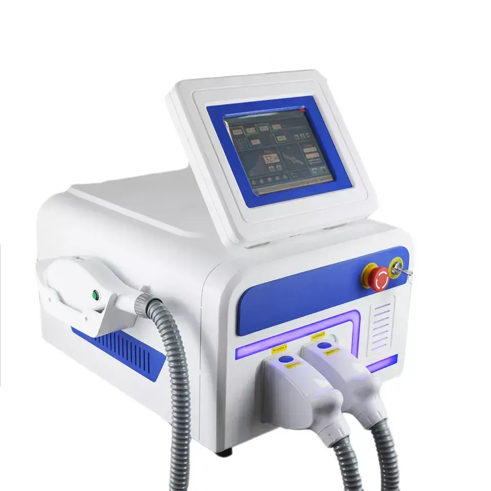 Portable 2 IN 1 nd yag laser tattoo removal opt ipl laser hair removal machine