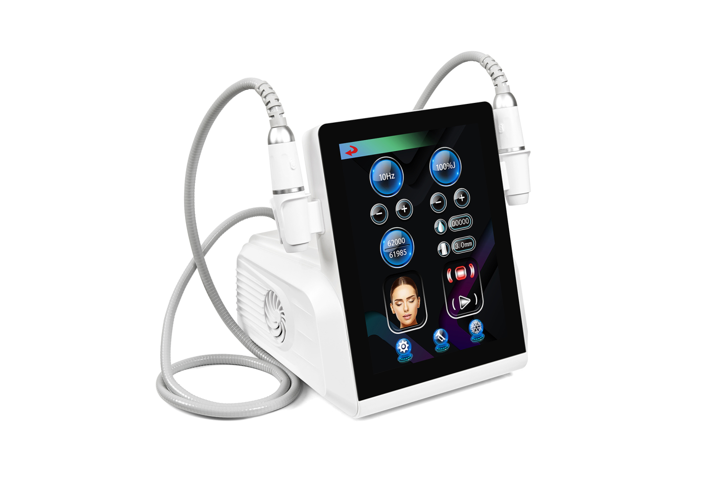 Single point freezer HIFU Dual handle-GLM Beauty Spa Equipment Factory