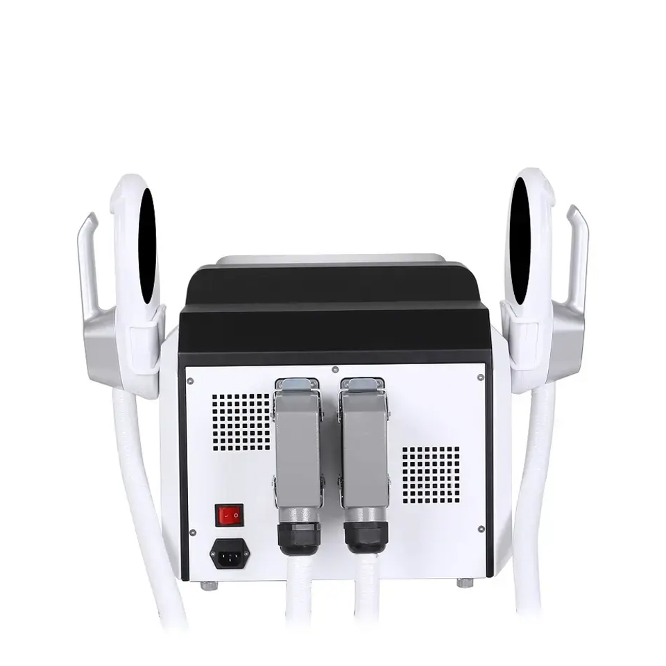 Portable 2 handles emslim muscle building fat burn body sculpting machine