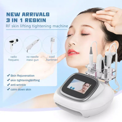 Portable 3 in 1 rf no needle meso gun cold hammer machine