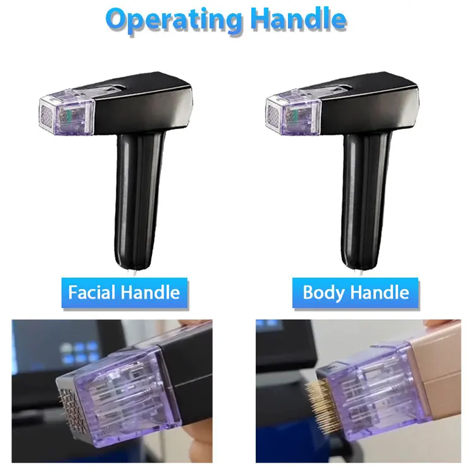 Portable/vertical morpheus8 rf microneedle machine