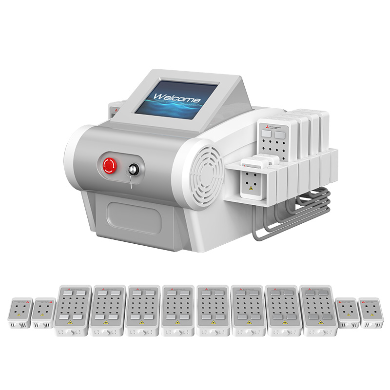 144 Diode Laser Machine 650nm 980nm for Fat Reduction Body Shaping with EMS Slimming Pads