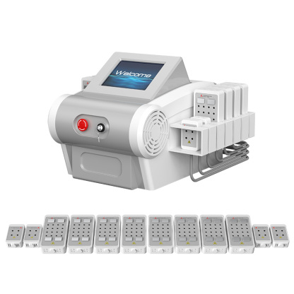 144 Diode Laser Machine 650nm 980nm for Fat Reduction Body Shaping with EMS Slimming Pads