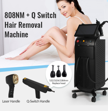2in1 808nm diode laser hair removal Nd Yag laser Picosecond Laser Tattoo Removal Machine