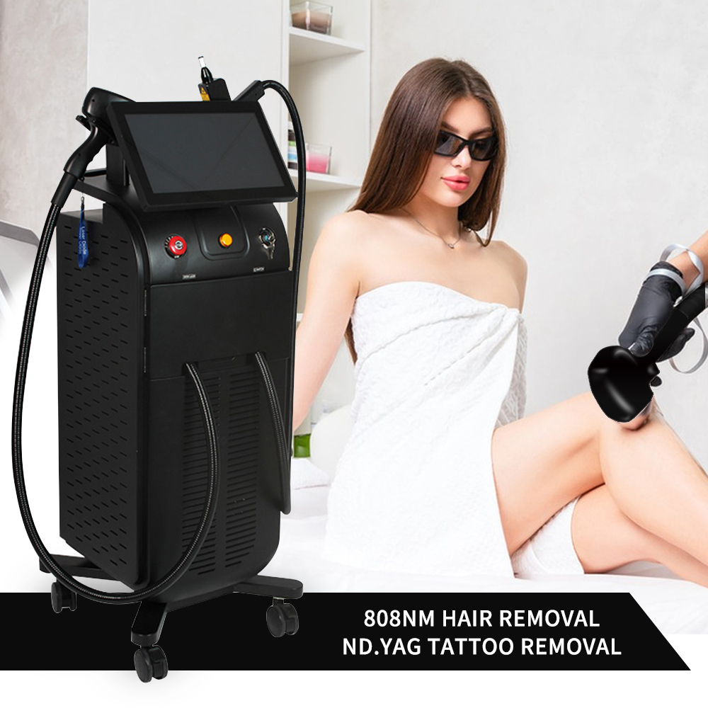 2in1 808nm diode laser hair removal Nd Yag laser Picosecond Laser Tattoo Removal Machine