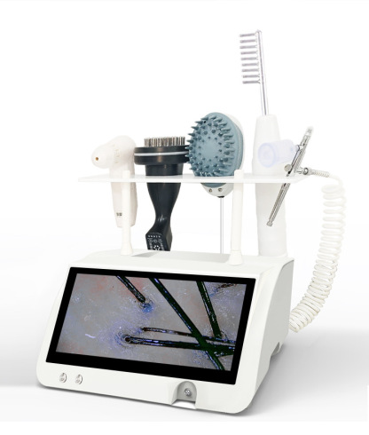 Scalp testing and nursing machine