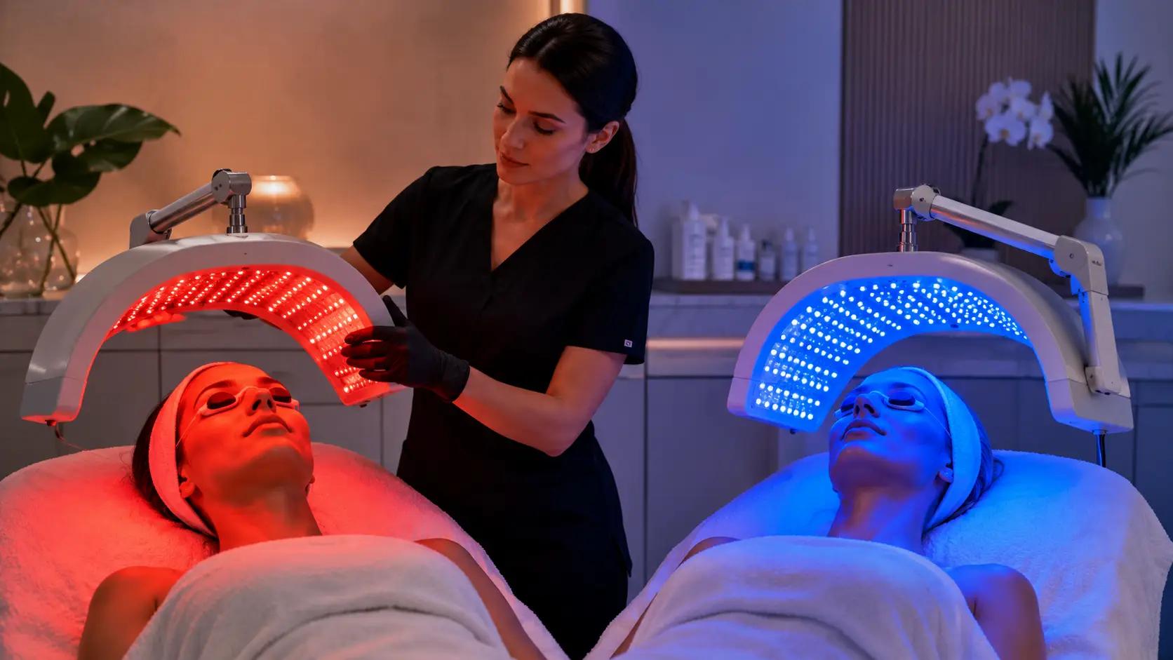 Red Light vs Blue Light Therapy: What Estheticians Should Know | Luminous Skin Lab
