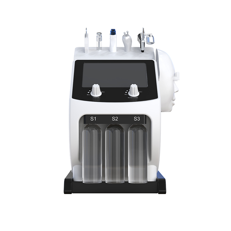 Professional 6 in 1 led mask therapy hydra facial dermabrasion beauty machine