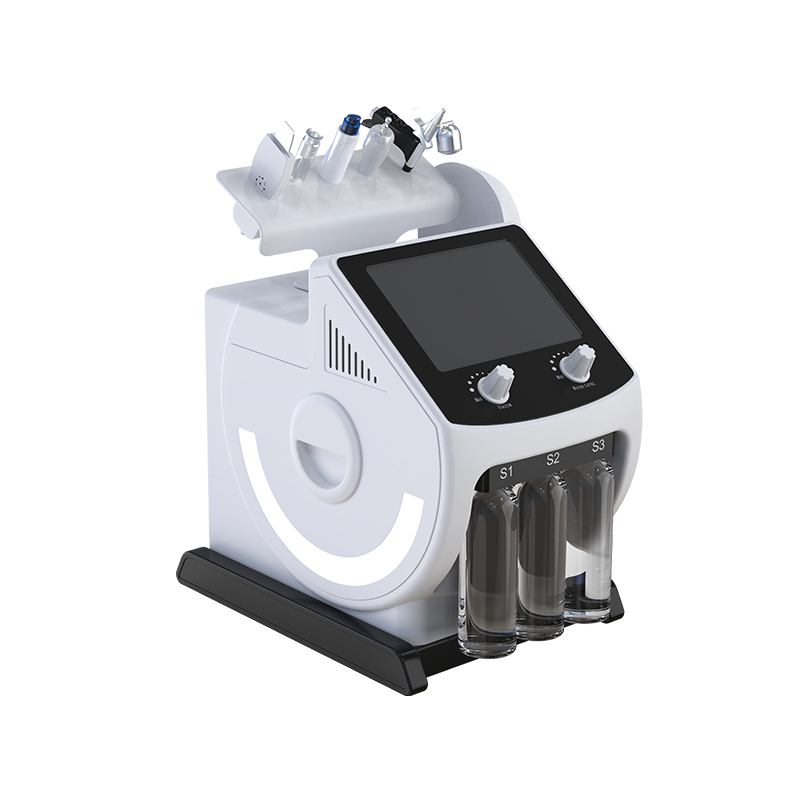 Professional 6 in 1 led mask therapy hydra facial dermabrasion beauty machine