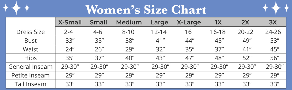 2021 Women&amp;amp;amp;amp;amp;amp;amp;amp;amp;#39;s Size Chart