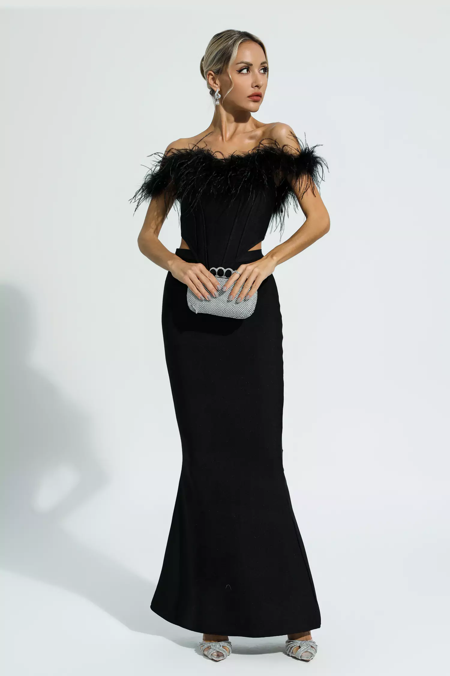 Ellianna Black Feather Bandage Set-CATCHALL