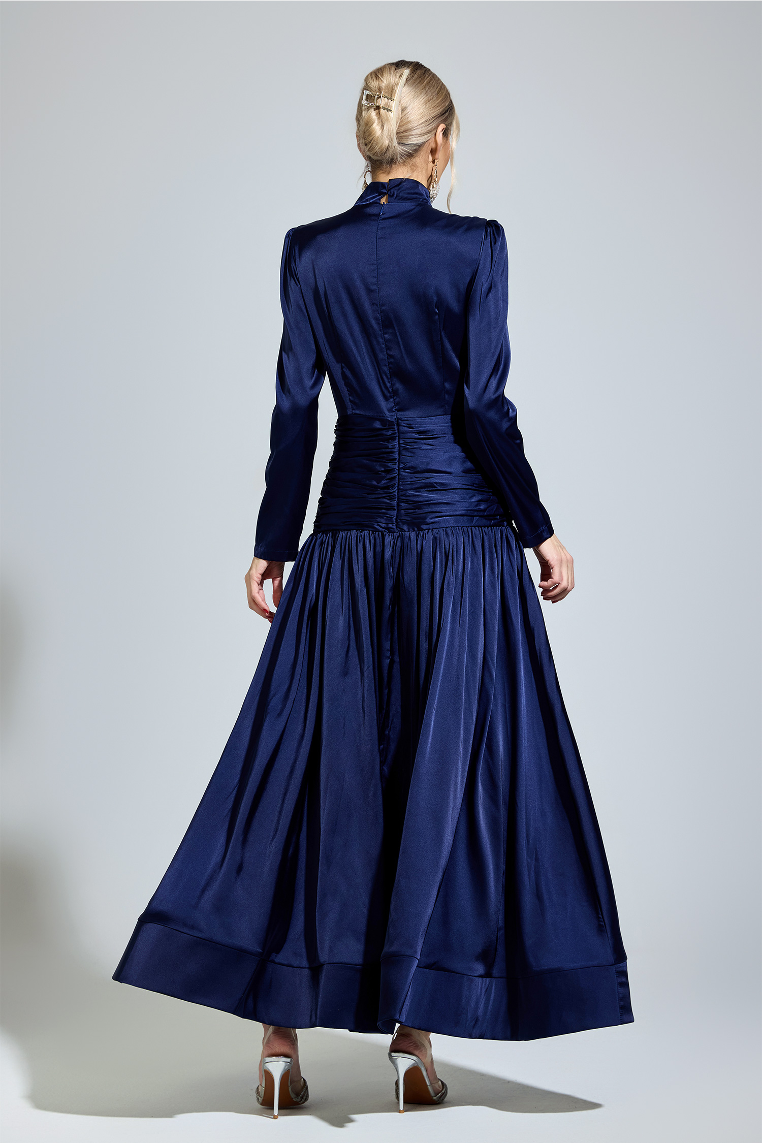 Cohen Blue Diamond Long Sleeve Dress