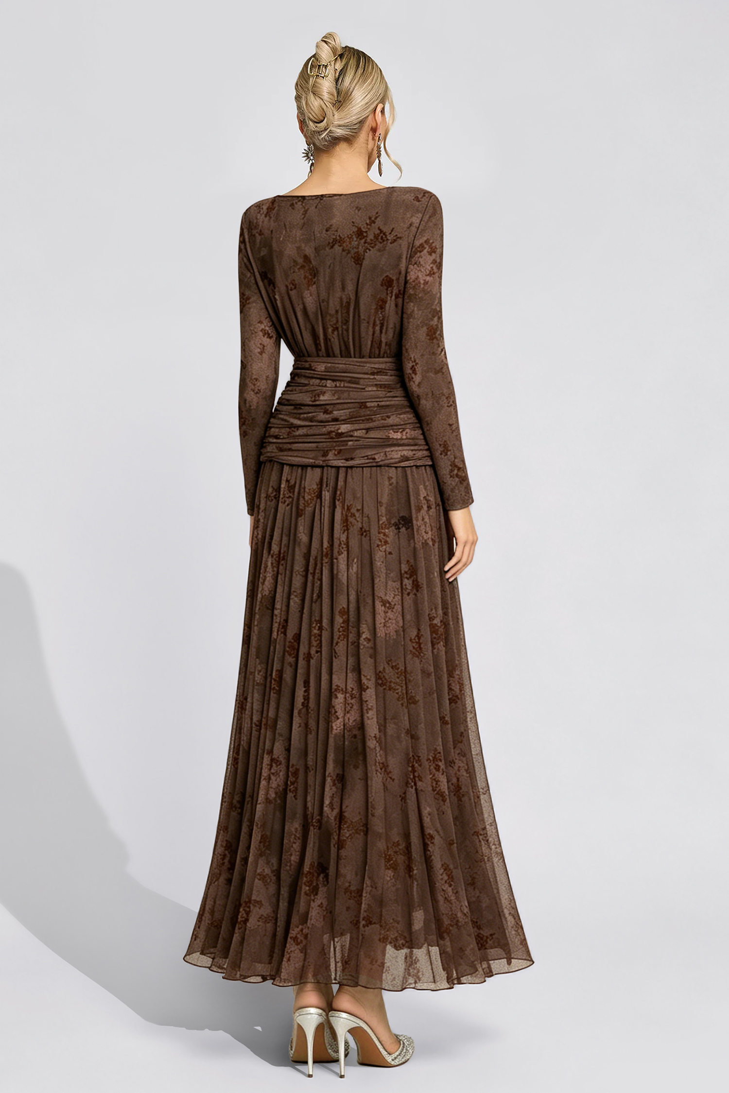 Butler Brown Pleated Maxi Dress