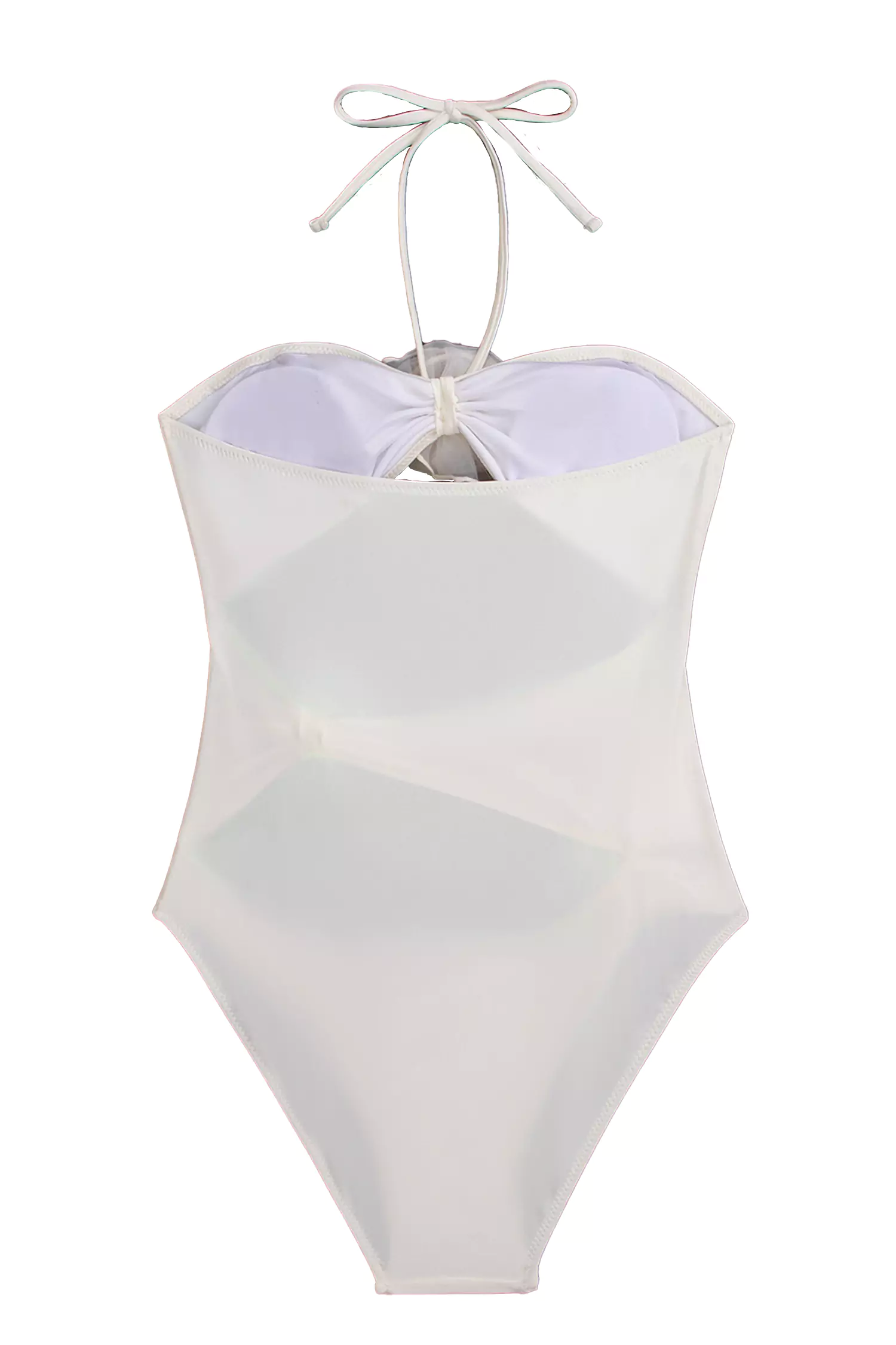 Haylee White Roses Halter Swimwear-CATCHALL