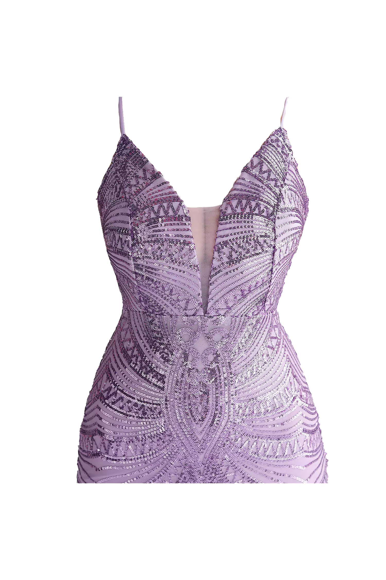 Karter Purple Mermaid Sequins Slip Dress-CATCHALL