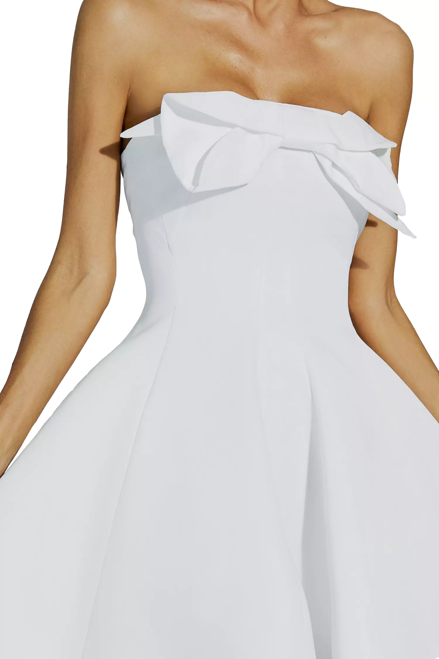 Andi White Bow Off Shoulder Dress-CATCHALL