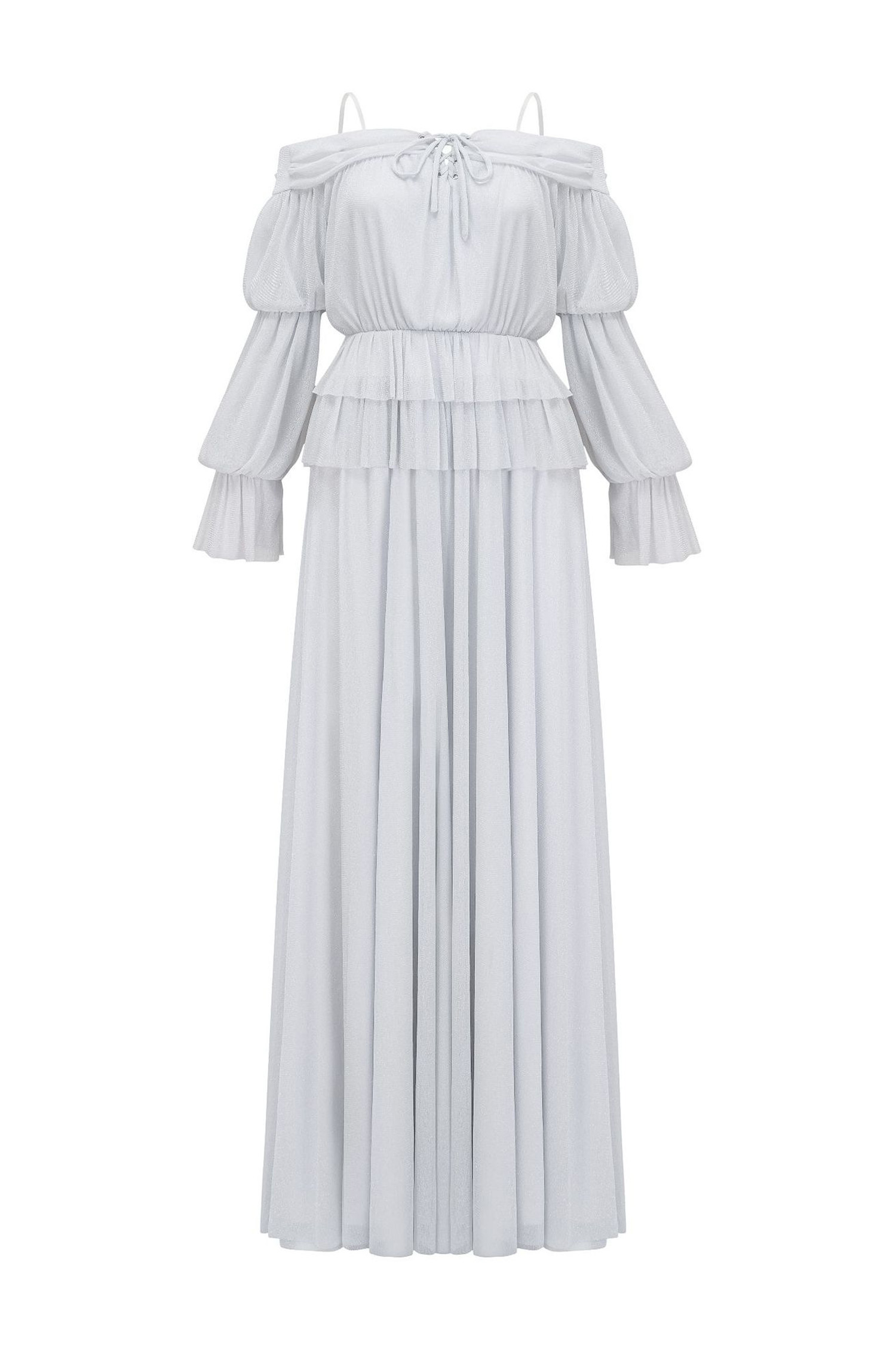 Gary Grey Off Shoulder Dress