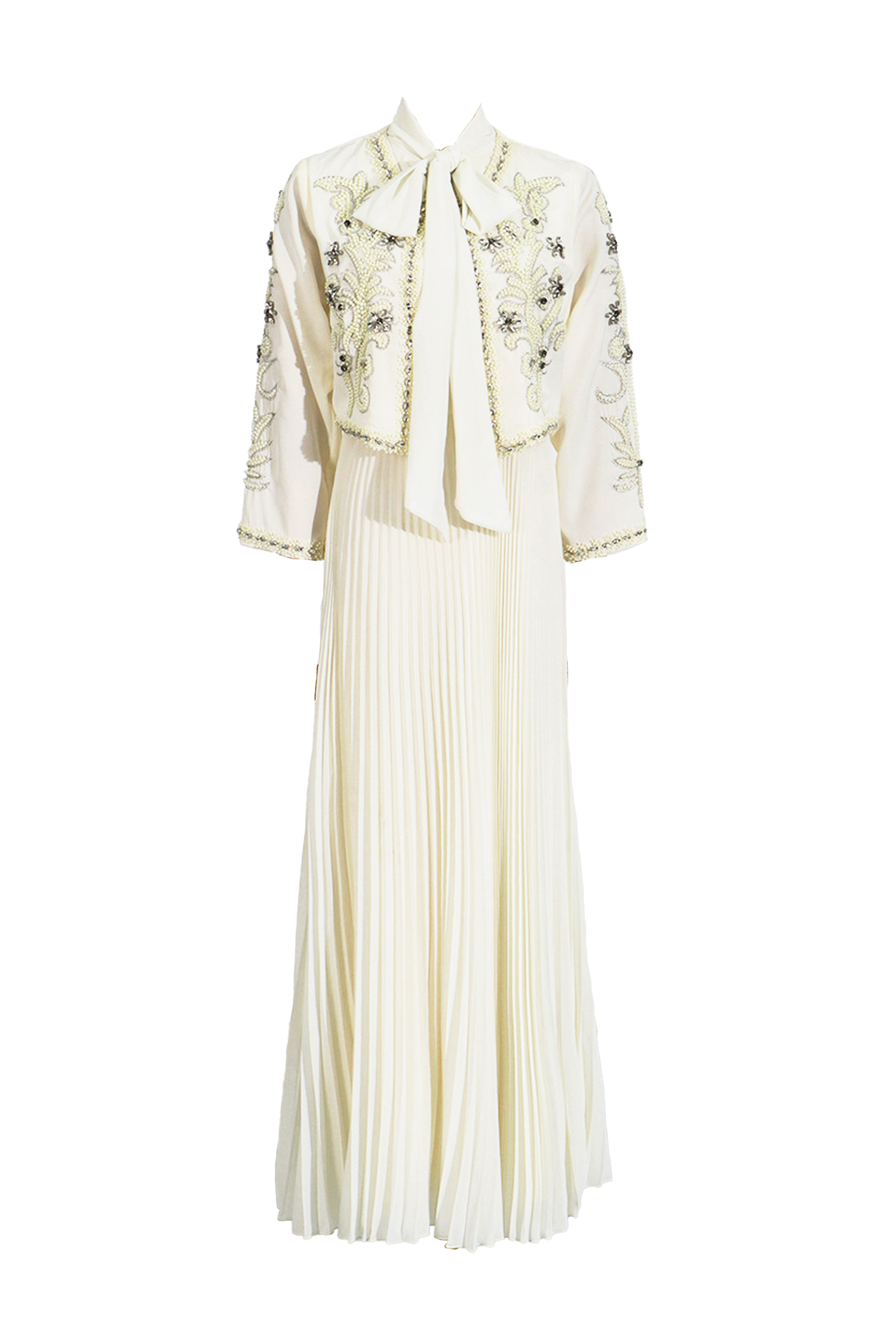 Woodrow White Beads Embellished Set