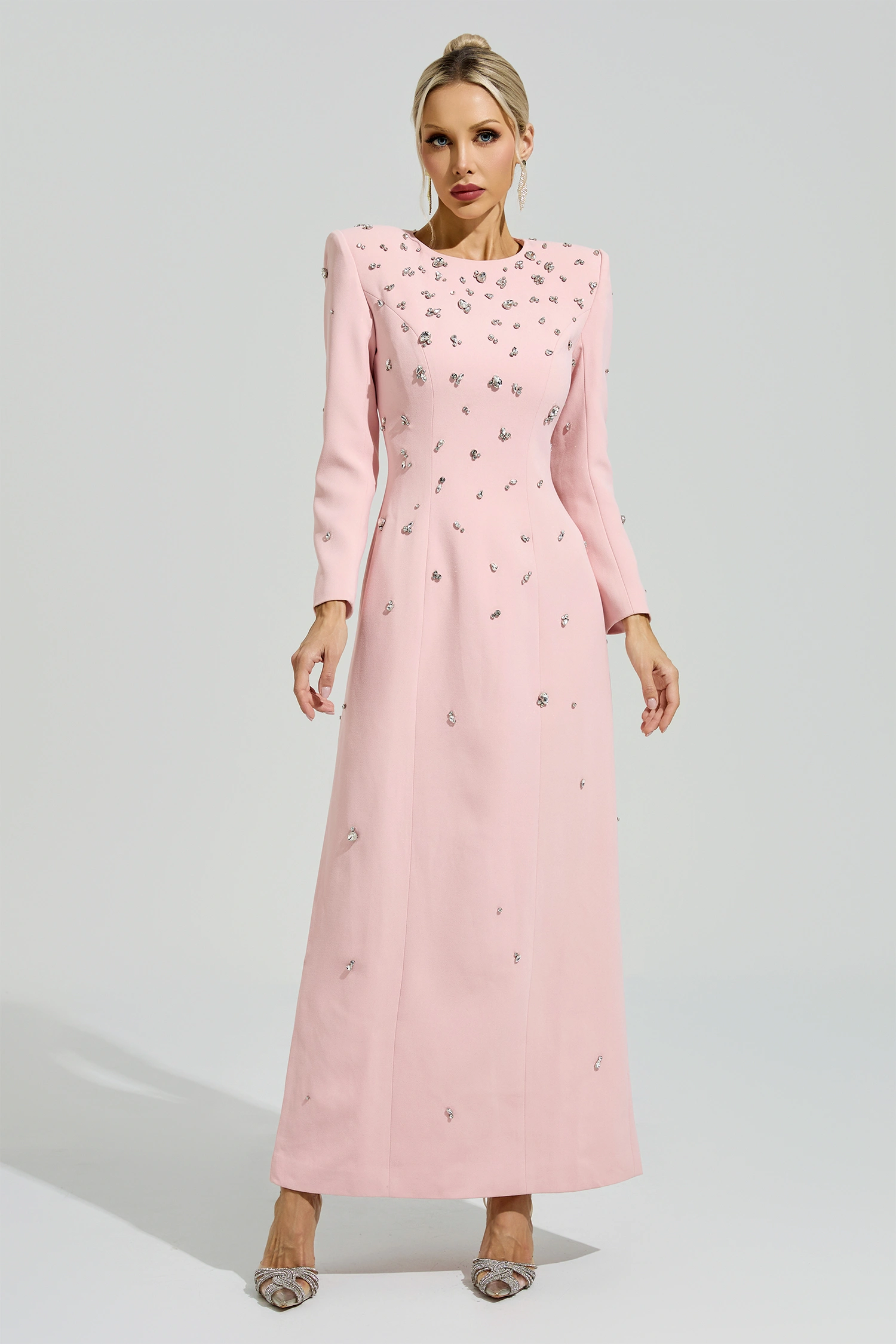 Dunlop Pink Diamond Long Sleeve Dress