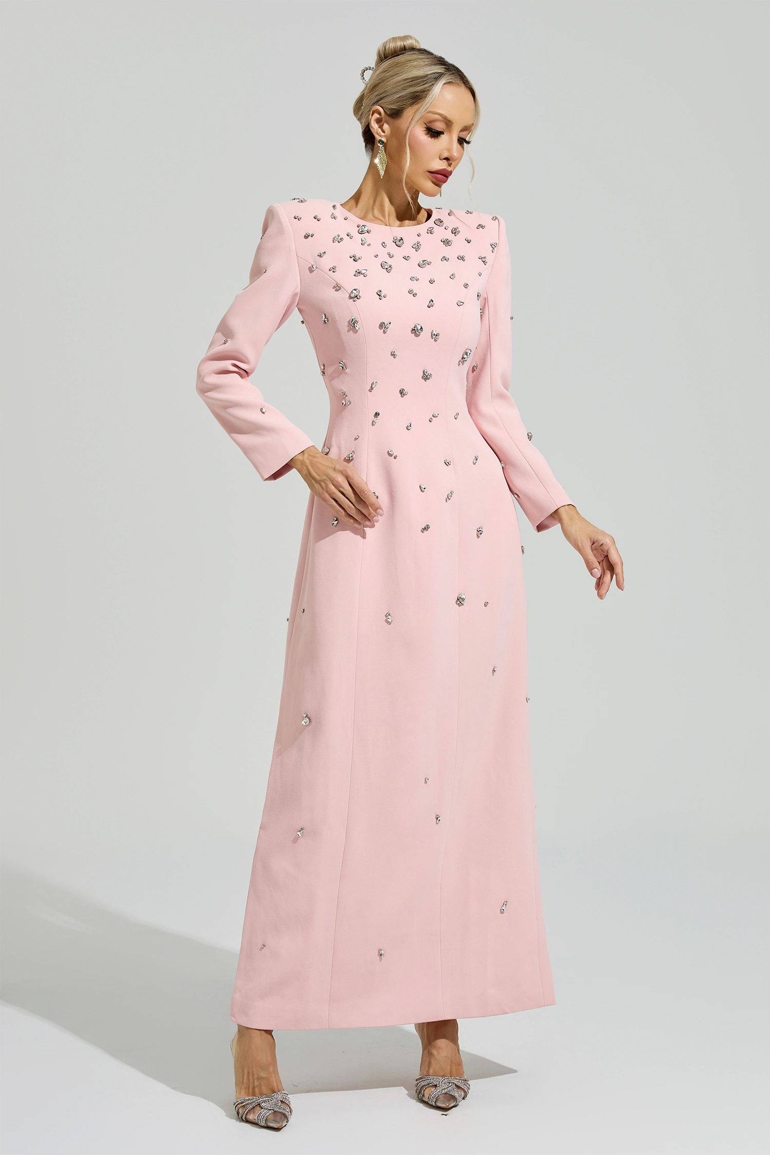Dunlop Pink Diamond Long Sleeve Dress