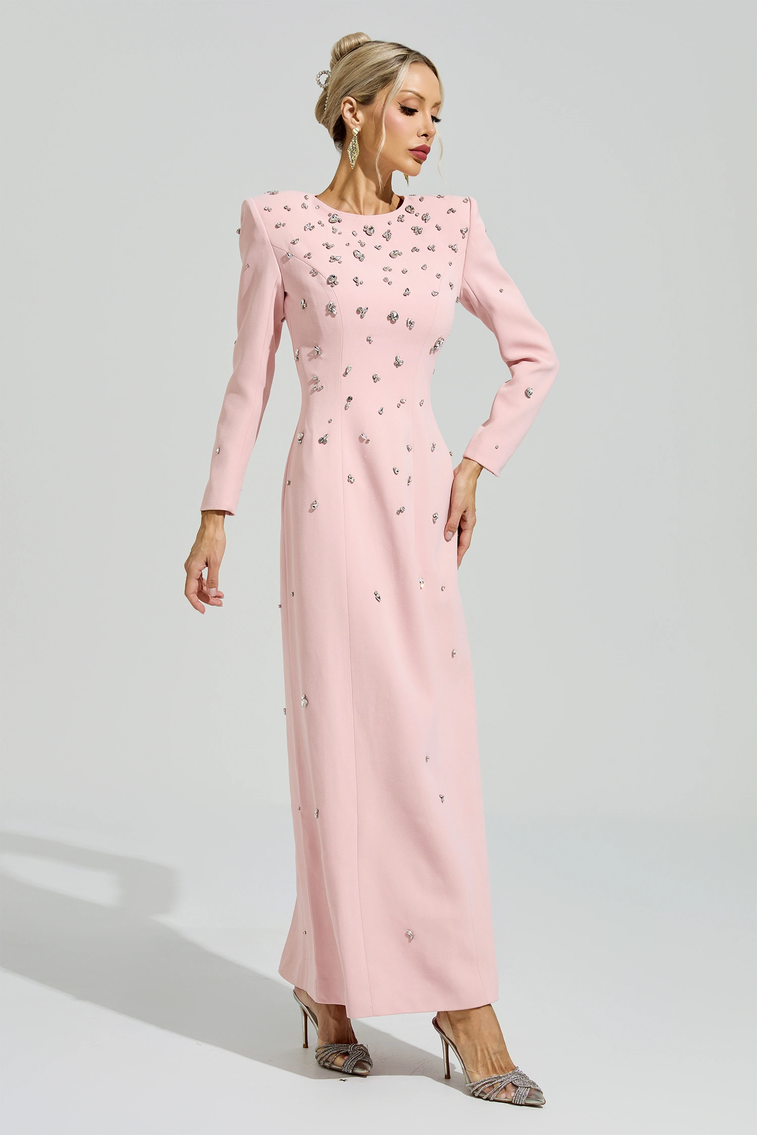 Dunlop Pink Diamond Long Sleeve Dress