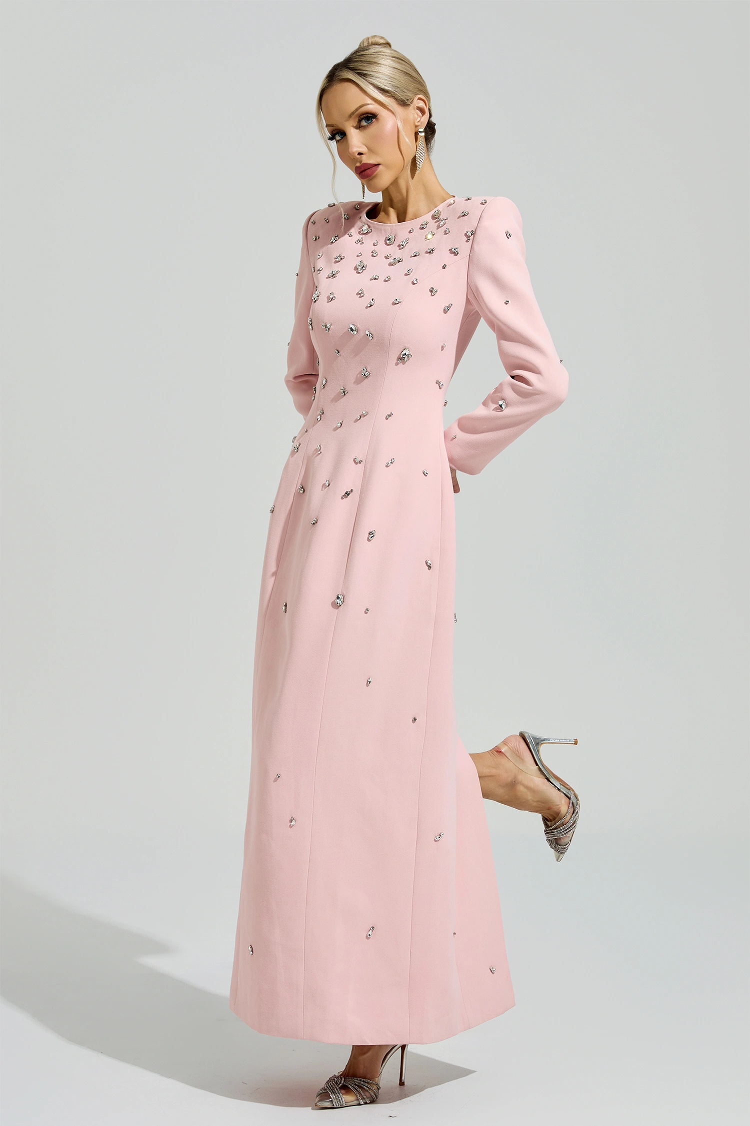 Dunlop Pink Diamond Long Sleeve Dress
